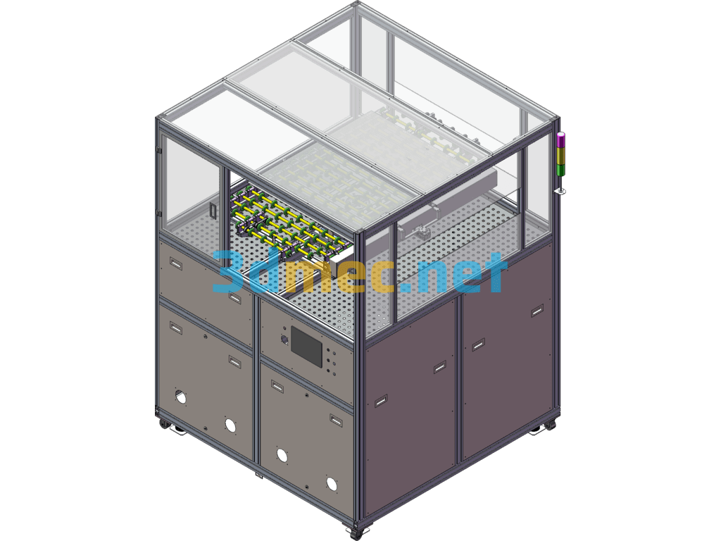 LCD Panel Rotary Reversing Conveyor - 3D Model SolidWorks Free Download