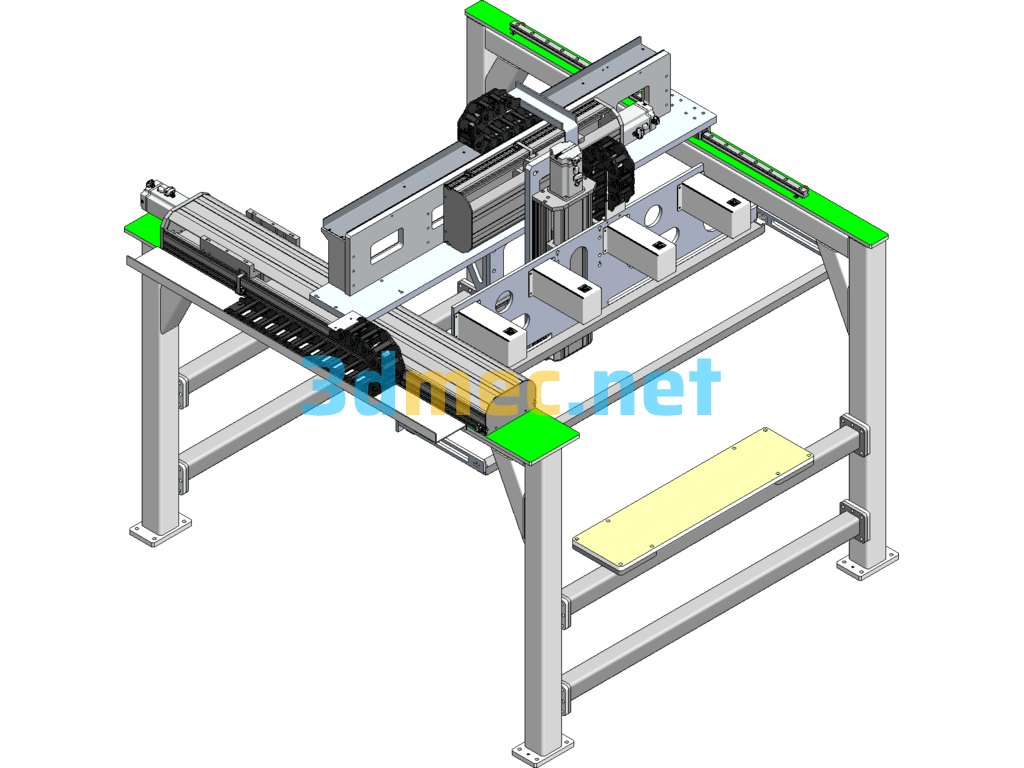 BYD New Energy Battery Assembly Line - Battery Cell Film Camera Inspection Station - 3D Model SolidWorks Free Download