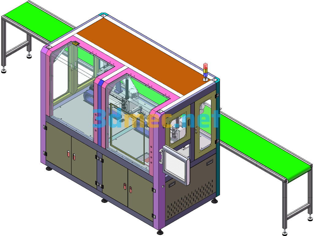 Dual-Station Online Follow-Up Dispensing Equipment - 3D Model SolidWorks Free Download