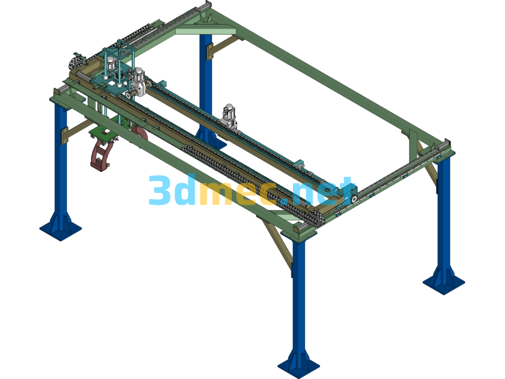 Large Grab Trusses With Adjustable Spacing - 3D Model SolidWorks Free Download