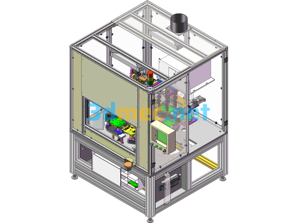 Hot Riveting Machine - 3D Model SolidWorks Free Download