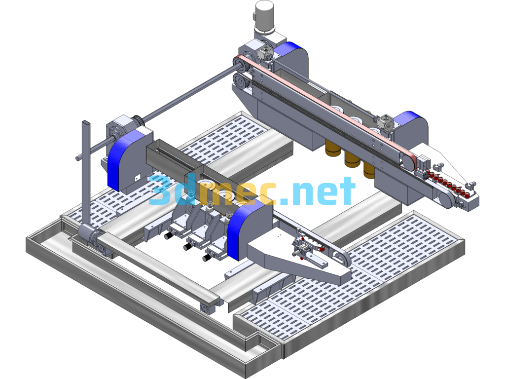 Glass Double Edge Grinding Machine - 3D Model SolidWorks Free Download