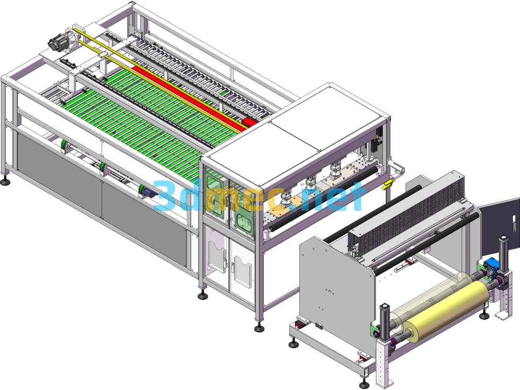 Module EVA Film Online Laying And Cutting Equipment - 3D Model SolidWorks Free Download