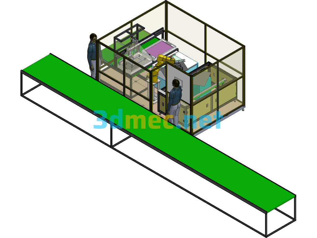 Screen Box Loading And Film Tearing Equipment - 3D Model SolidWorks Free Download