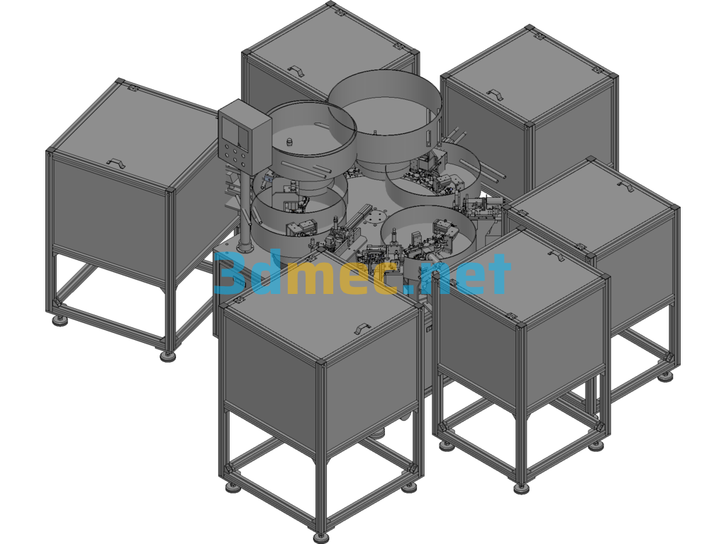 Medical Tee Assembly Machine - 3D Model Exported Free Download