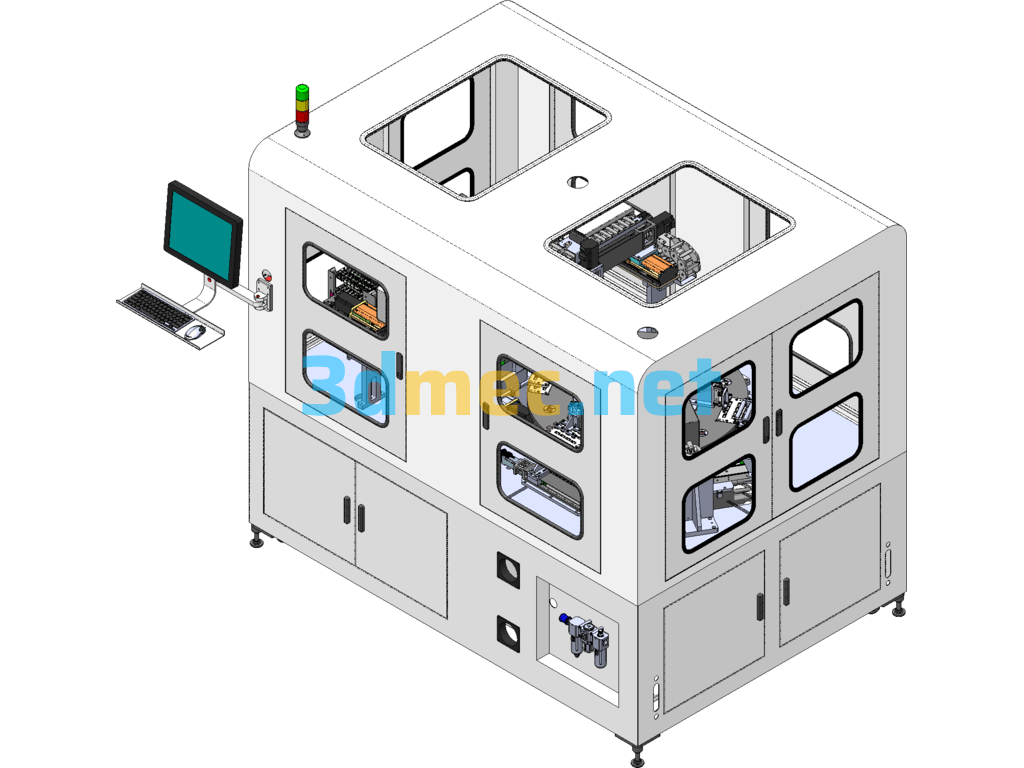 Plastic Parts Automatic Coding Equipment - 3D Model SolidWorks Free Download