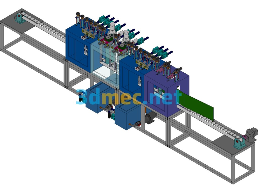 Vertical Cleaning Machine - 3D Model SolidWorks Free Download