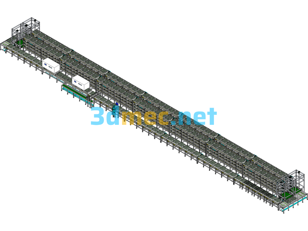 PCB Aging Line - 3D Model SolidWorks Free Download