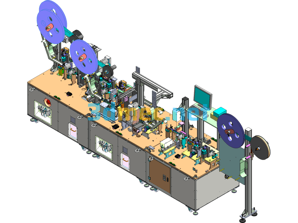 Type C Automatic Assembly Line - 3D Model SolidWorks