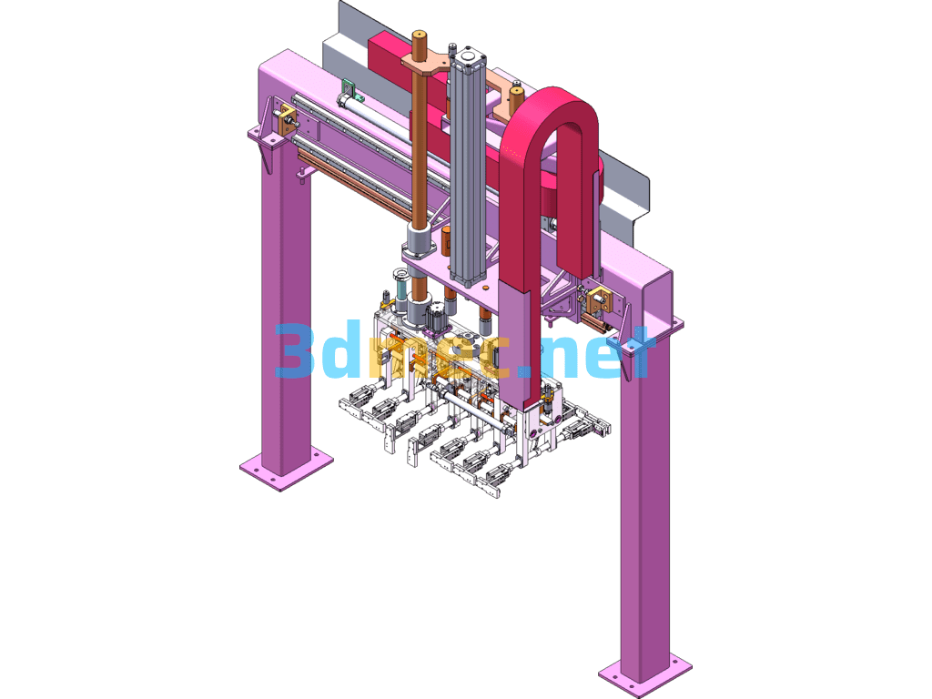 Equal Spacing Gripping Mechanism - 3D Model SolidWorks Free Download