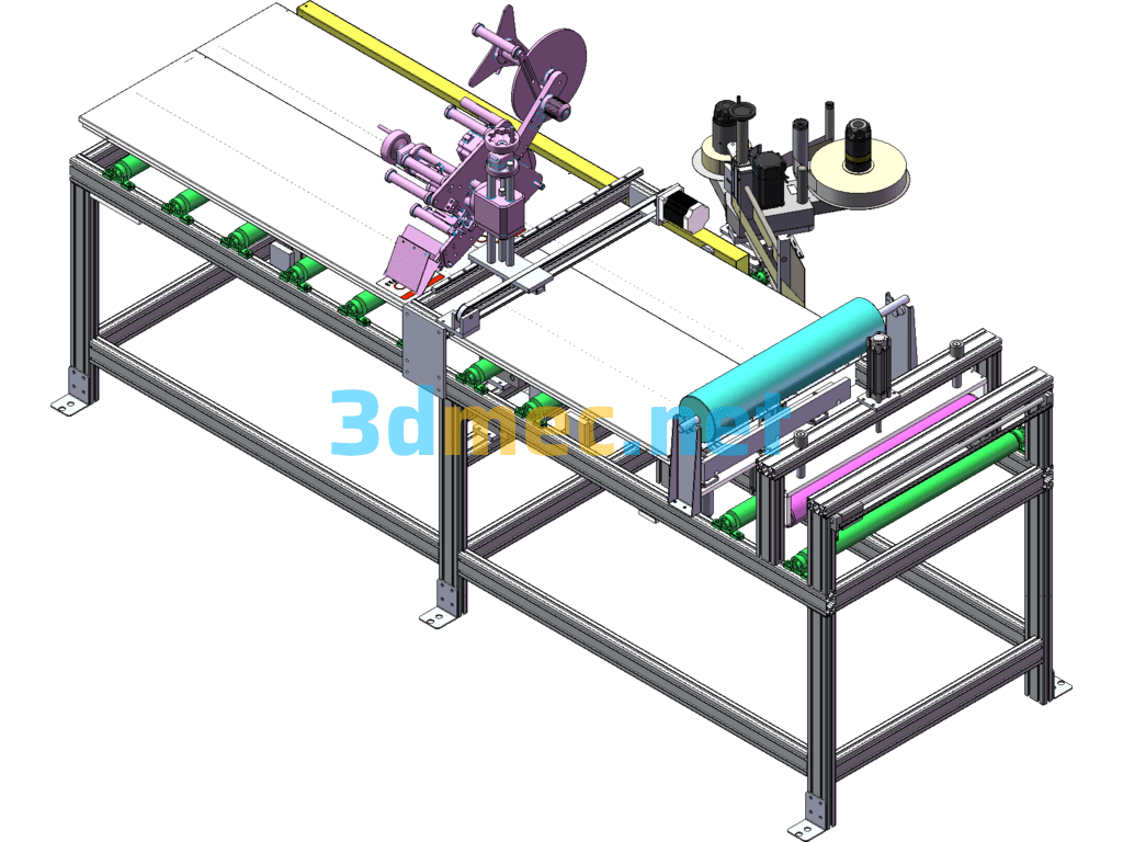 Door Film Labeling Unit - 3D Model SolidWorks Free Download