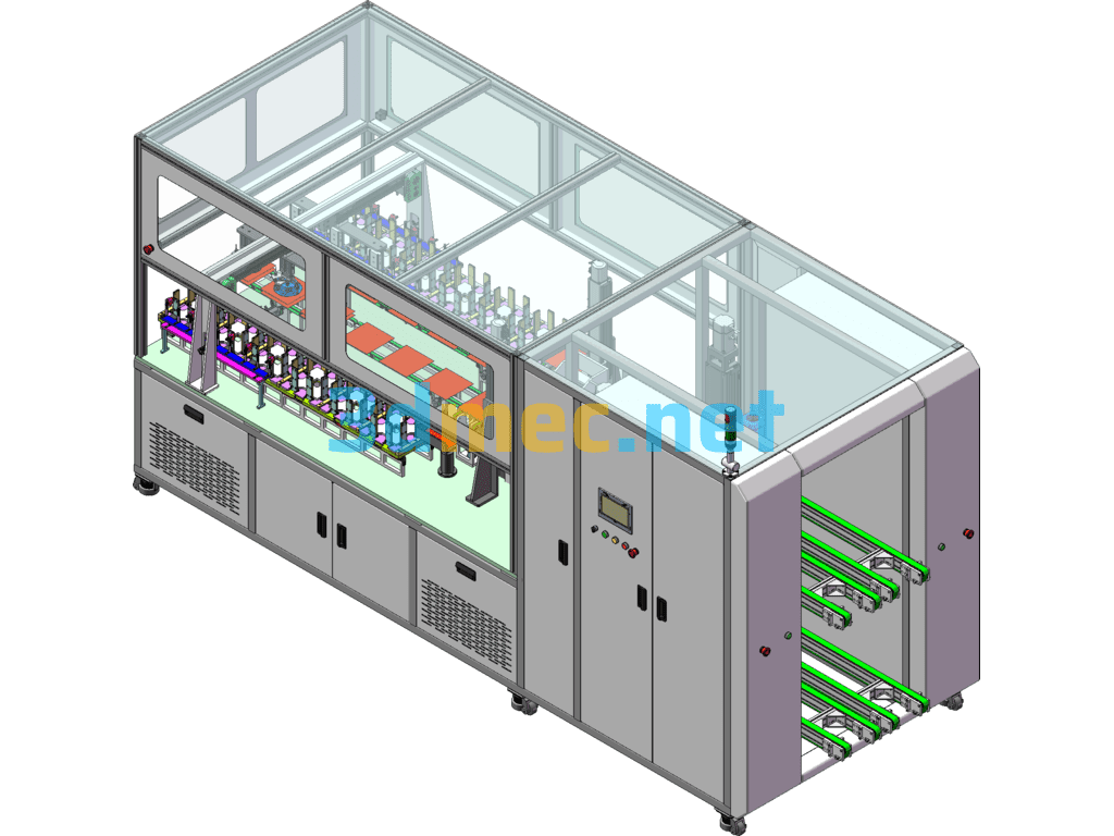 Offline Slot Type Velvet Loading Machine (Chip Loading Machine) - 3D Model SolidWorks Free Download