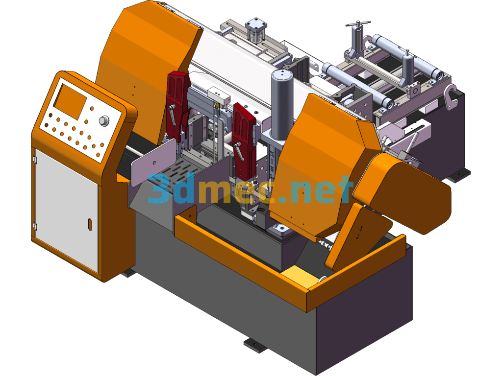 Full Brake CNC Sawing Machine 4230,330 Sawing Machine - 3D Model SolidWorks Free Download