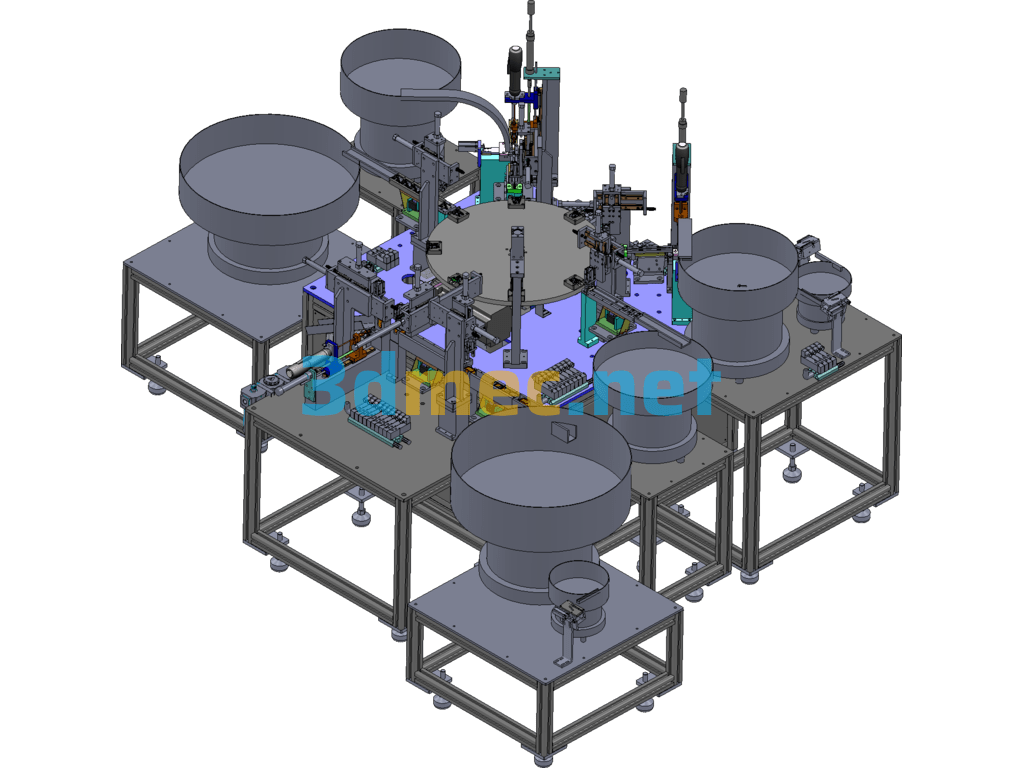 Power Two-Pole Plug Assembly Machine - 3D Model SolidWorks Free Download