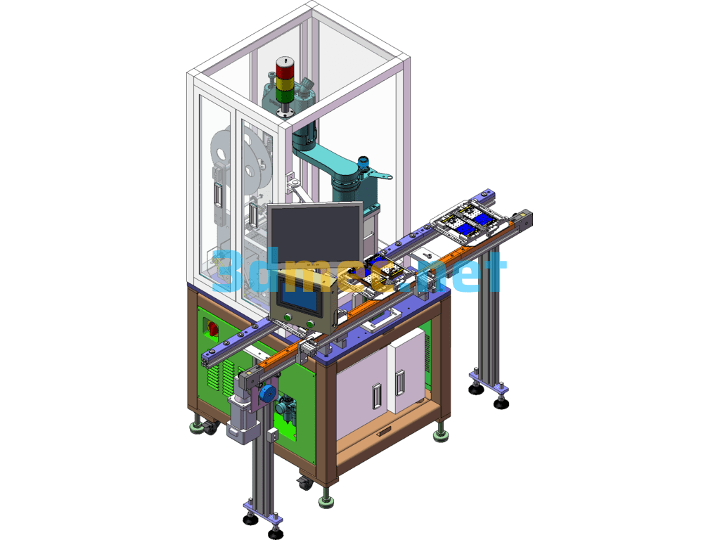 Robot Automatic CCD Film Laminating Machine - 3D Model SolidWorks Free Download