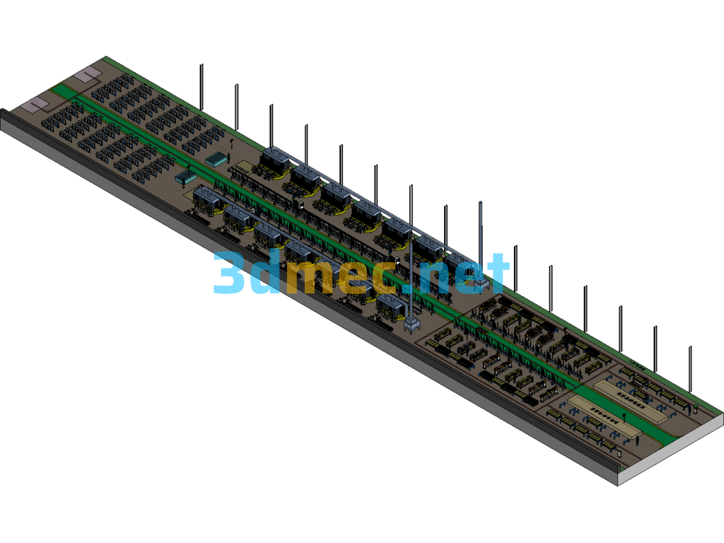 Boom Production Line - 3D Model SolidWorks Free Download