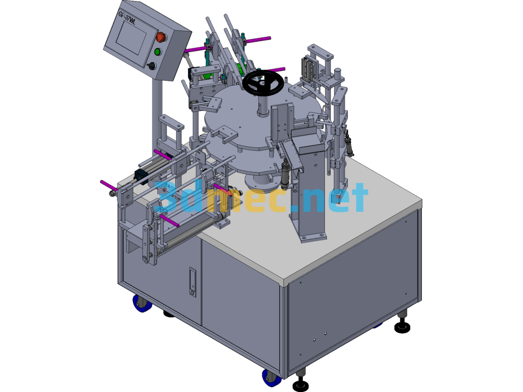 Rotary Table Vertical Automatic Cartoning Machine - 3D Model SolidWorks Free Download