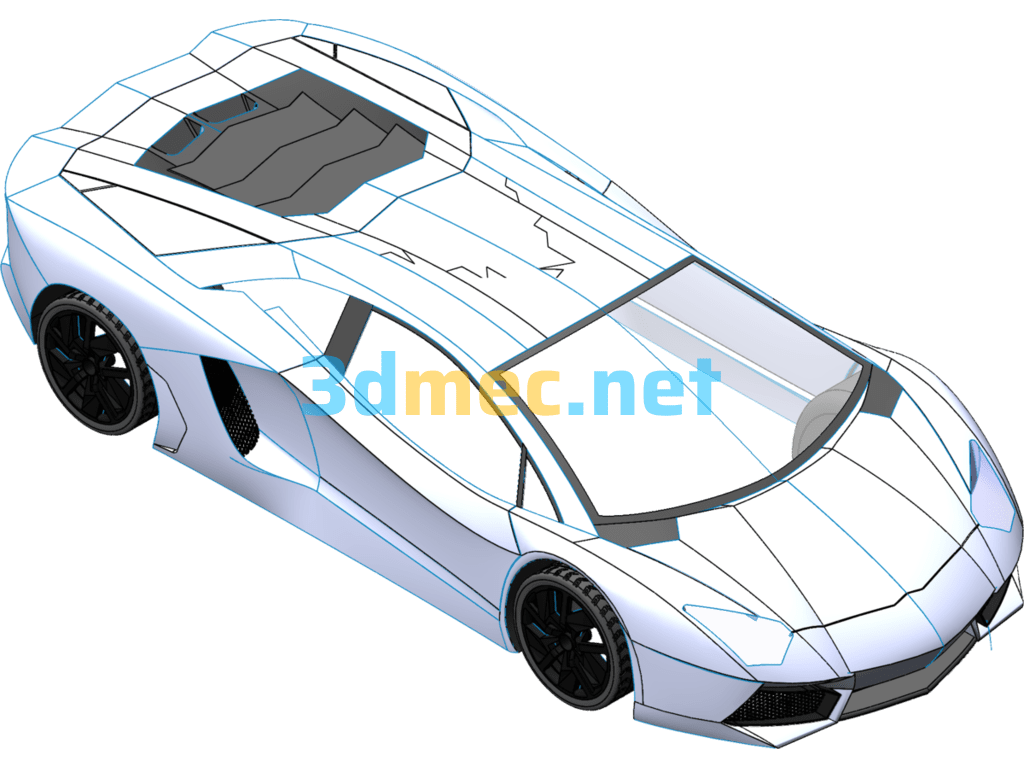 Lamborghini Aventador - 3D Model SolidWorks Free Download