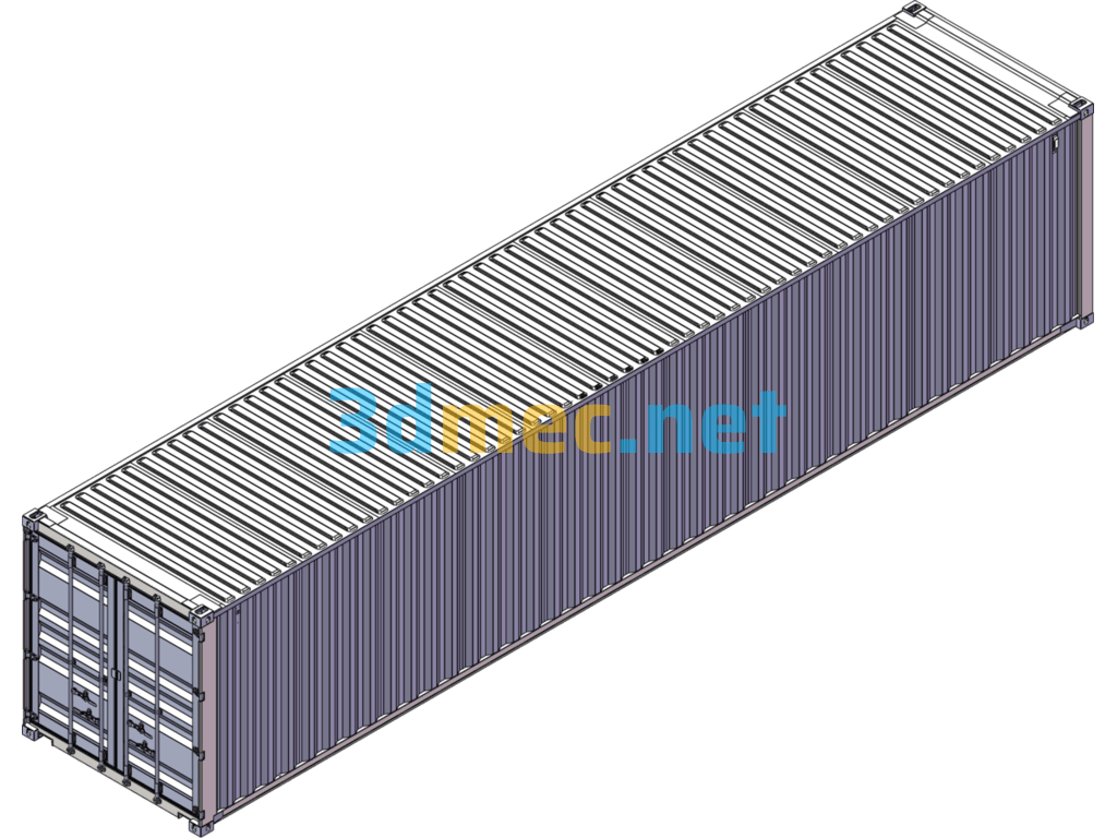 40ft Container - 3D Model SolidWorks Free Download