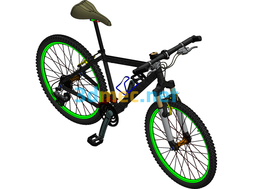 Mountain Biking - 3D Model SolidWorks Free Download