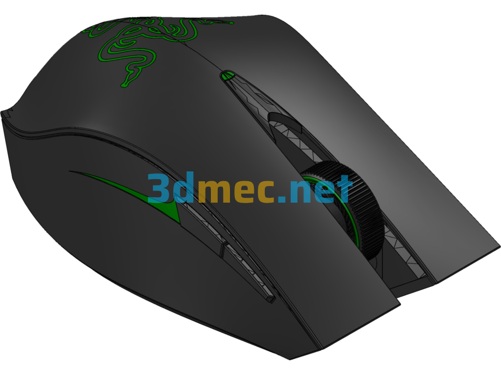 Razer Mouse - 3D Model SolidWorks Free Download