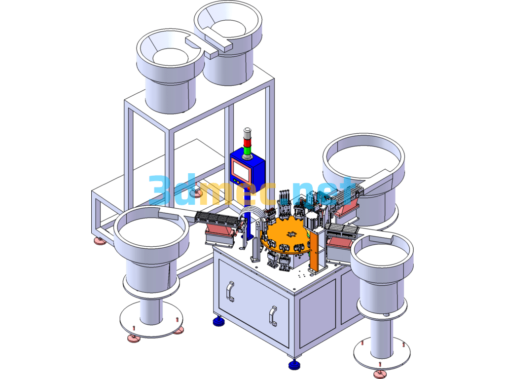 Shampoo Bottle Cap Assembly Machine - 3D Model SolidWorks Free Download