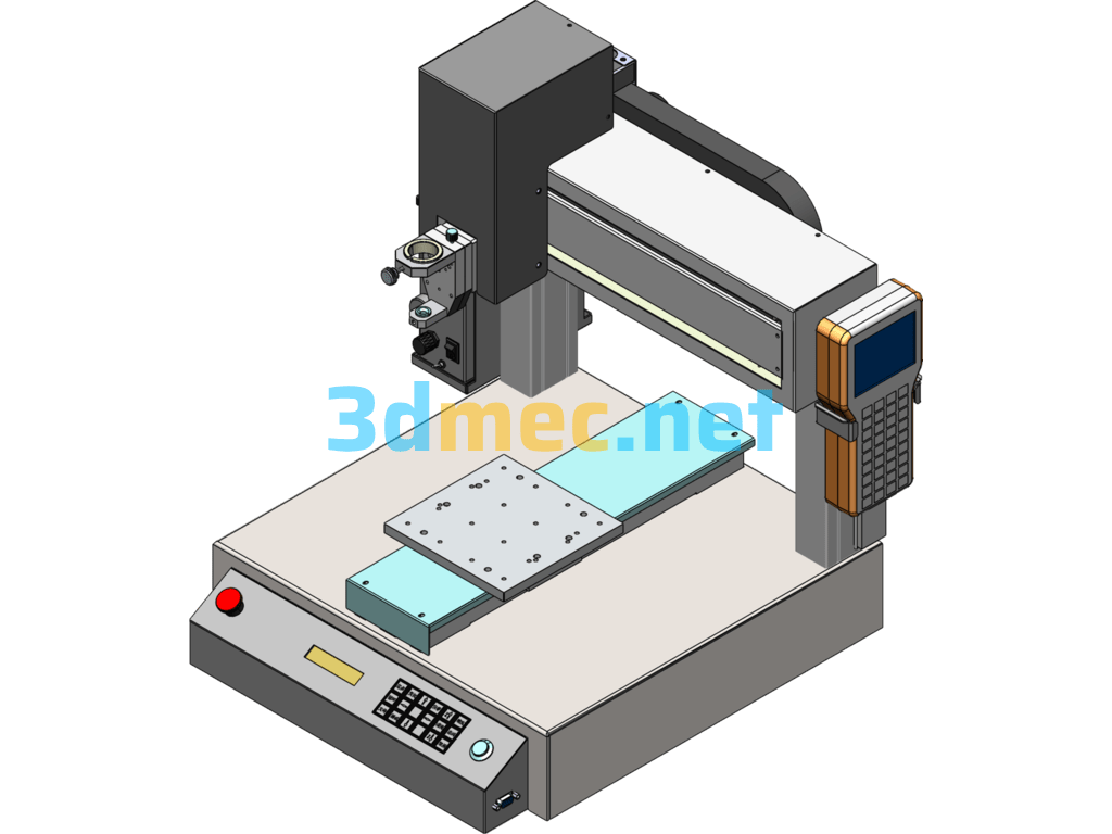 Desktop Three-Axis Dispensing Machine (300 Stroke, Mass Production Drawings) - 3D Model SolidWorks Free Download