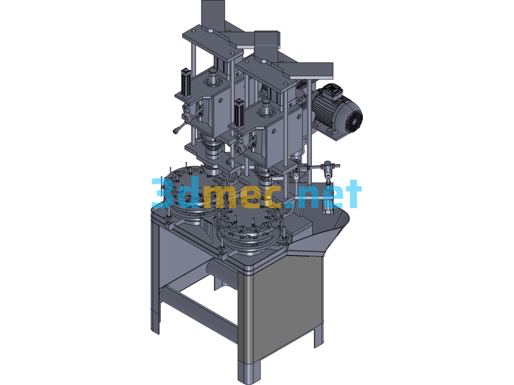 Rotary Table Automatic Drilling Machine - 3D Model SolidWorks Free Download