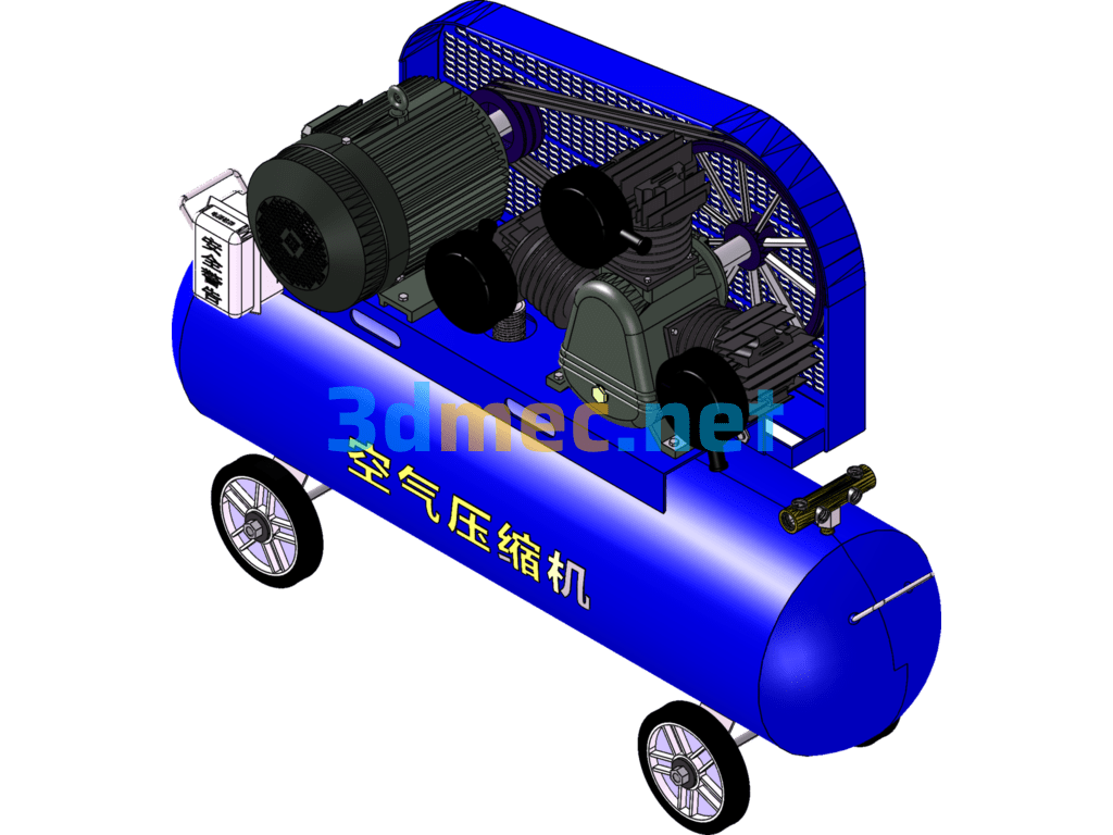 Air Compressor - 3D Model SolidWorks Free Download