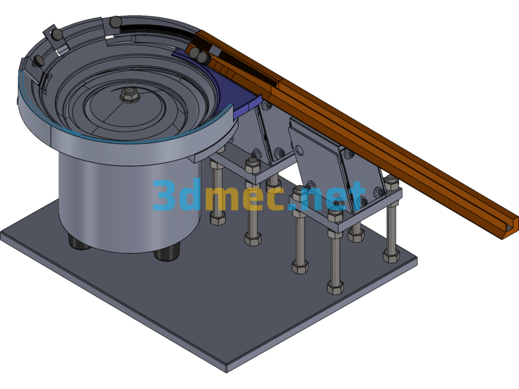 Precision Automatic Feeding Vibration Plate (Vibration Plate) - 3D Model SolidWorks Free Download