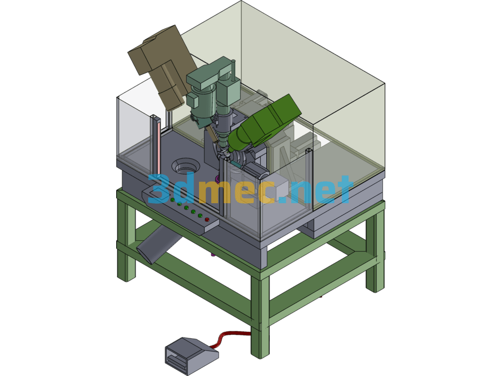 Non-Standard Design Of Five-Axis Drilling Machine (Providing Step) - 3D Model SolidWorks Free Download