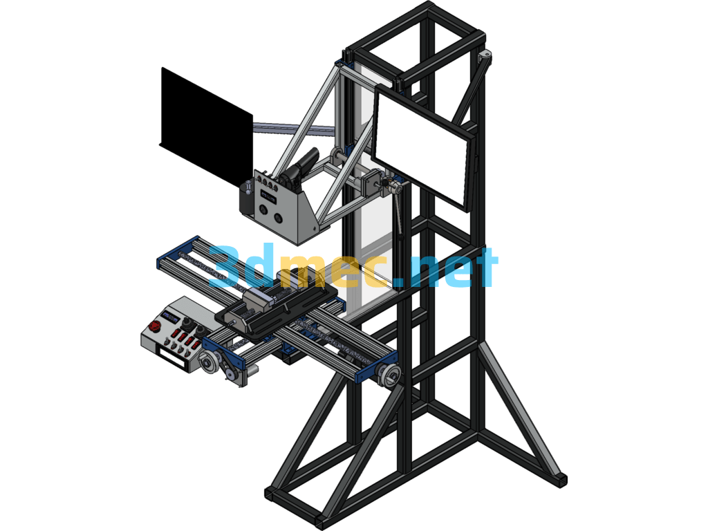 Non-Standard Automatic Drilling And Milling Machine Tool - 3D Model SolidWorks Free Download