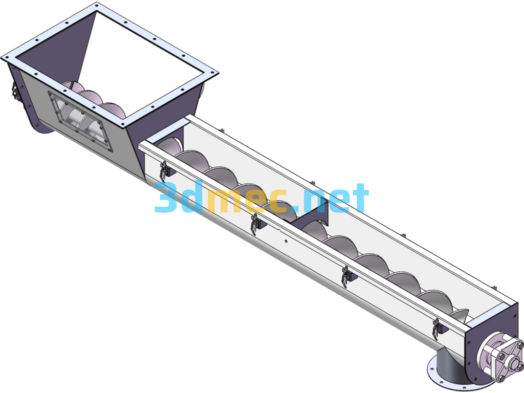 Screw Conveyor - 3D Model SolidWorks Free Download