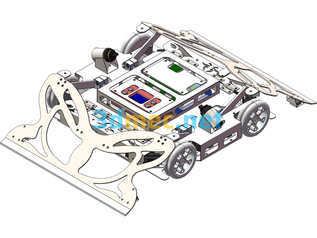 Martial Arts Arena Competition Robot (Designed By SW) - 3D Model SolidWorks Free Download