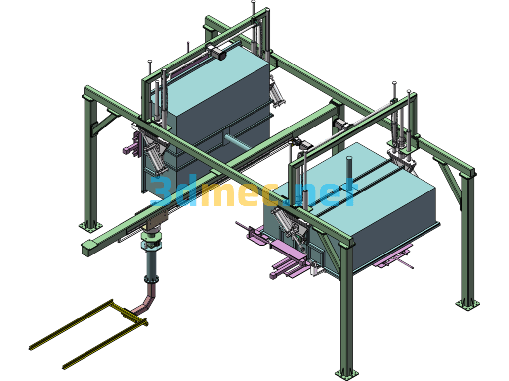 SW Design Of Handling Robot - 3D Model SolidWorks Free Download