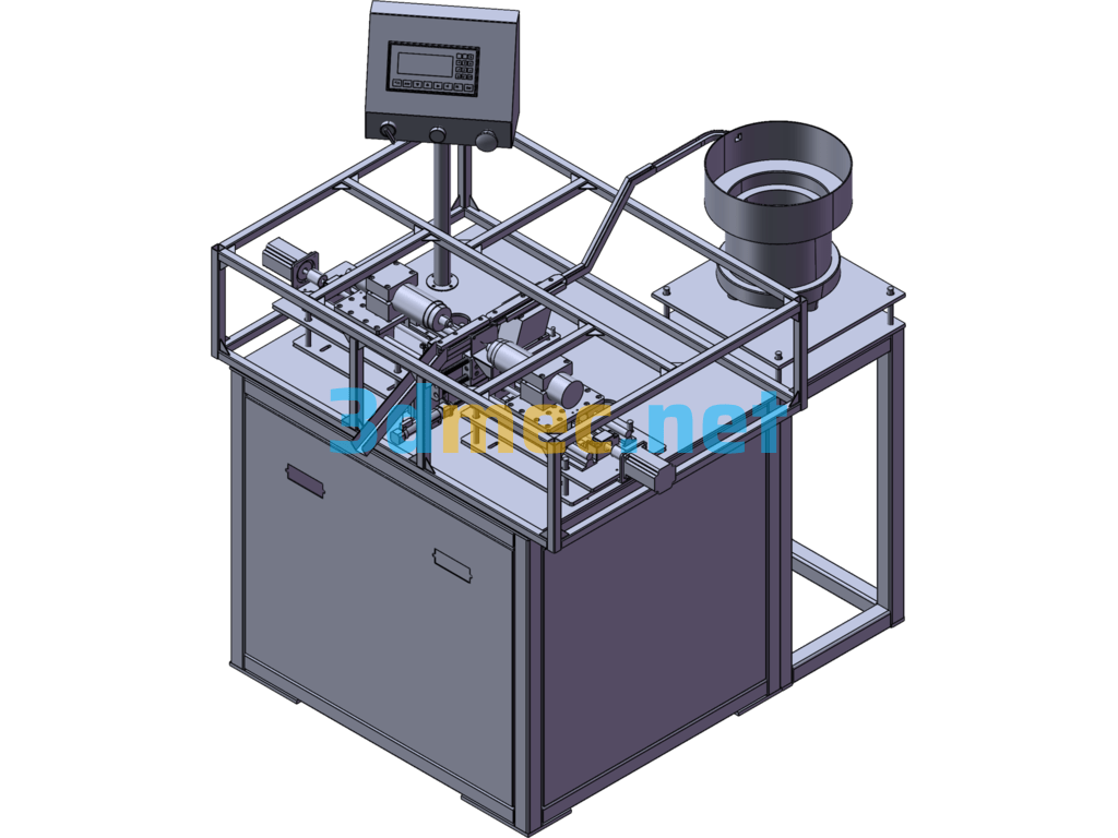 High Speed Automatic Earphone Punching Machine - 3D Model SolidWorks Free Download