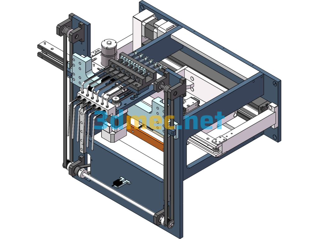 Classic Electronic Equipment Handling Mechanism - 3D Model SolidWorks Free Download