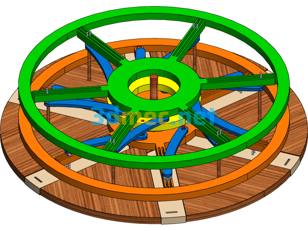 Rotating Opening Table - 3D Model SolidWorks Free Download