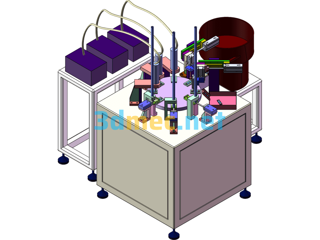 Magnetic Ring Assembly Dispensing Machine - 3D Model SolidWorks Free Download