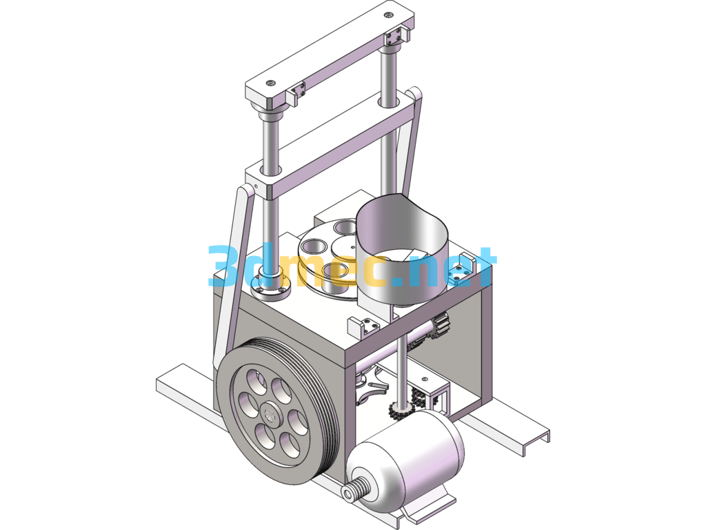 Honeycomb Briquette Machine - 3D Model SolidWorks Free Download