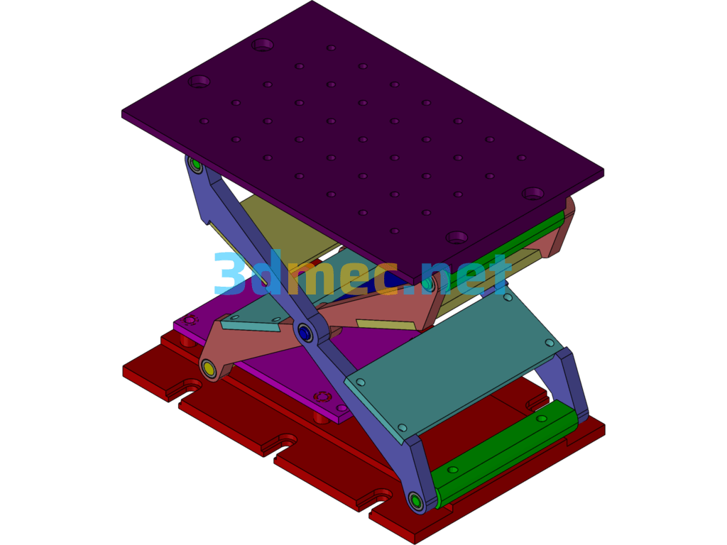 Mechanical Lifting Platform - 3D Model SolidWorks Free Download