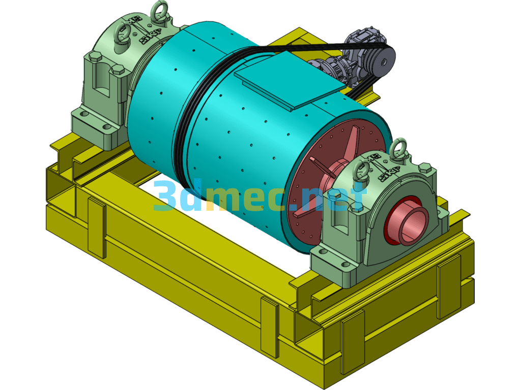 Ball Mill - 3D Model SolidWorks Free Download