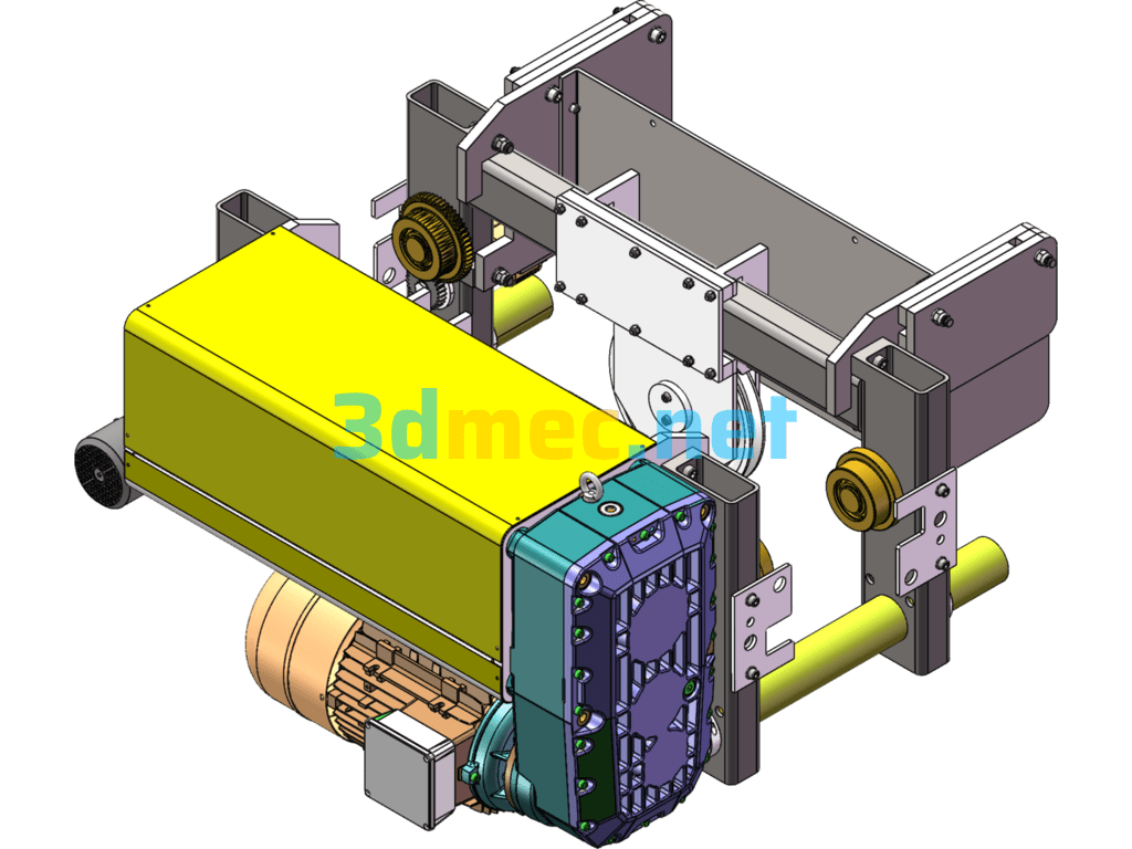 16T Electric Hoist - 3D Model SolidWorks Free Download