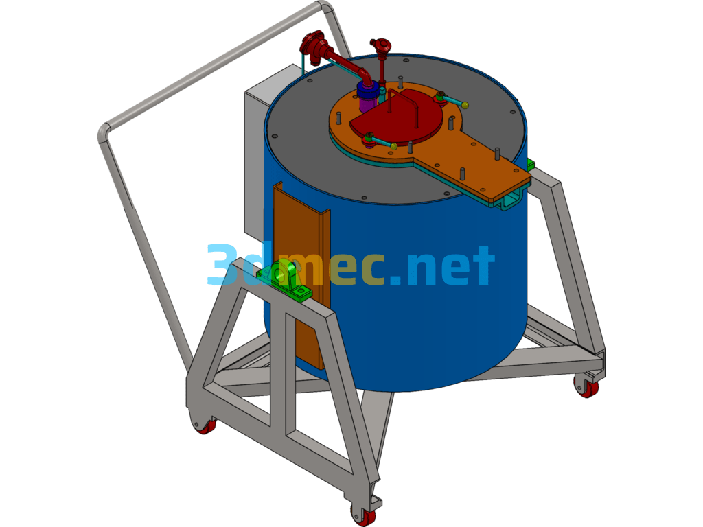 MAC30 Metal Melting Furnace (Melting Furnace) - 3D Model SolidWorks Free Download