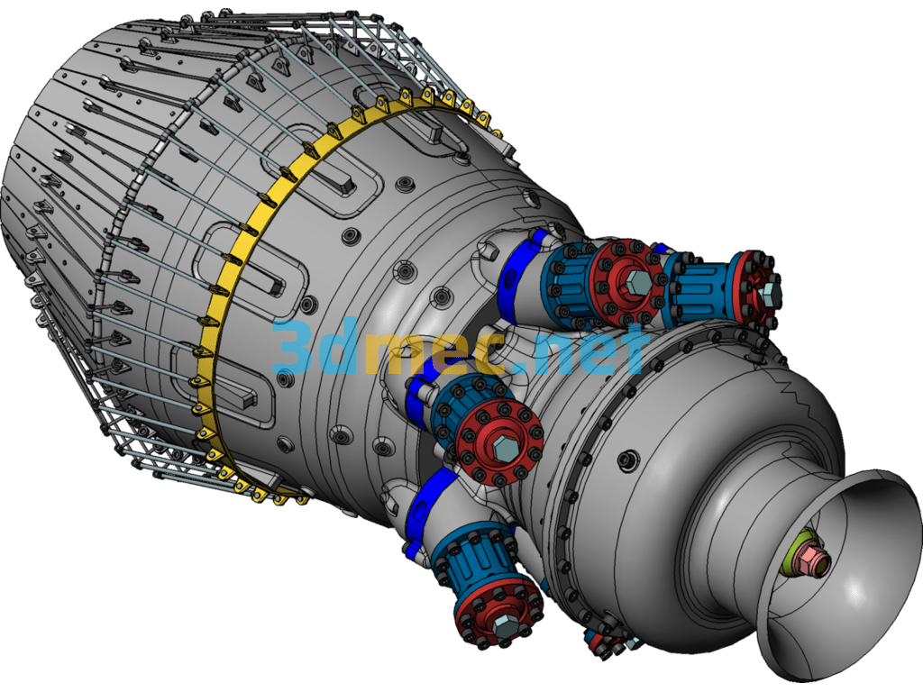 Aircraft Engines (Aircraft Turbine Engines) - 3D Model SolidWorks