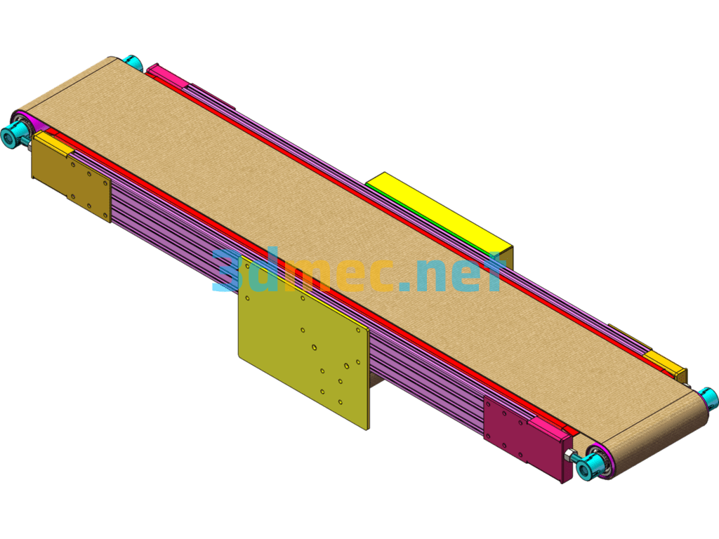 Belt Line (Belt Conveyor) - 3D Model SolidWorks Free Download