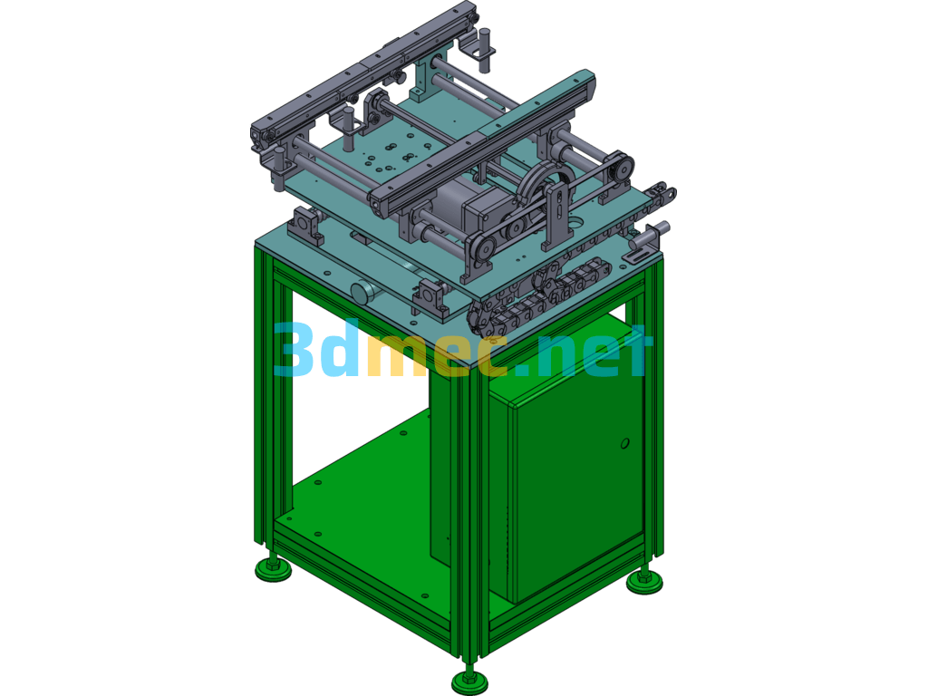 PCB Board Conveyor Track - 3D Model SolidWorks Free Download