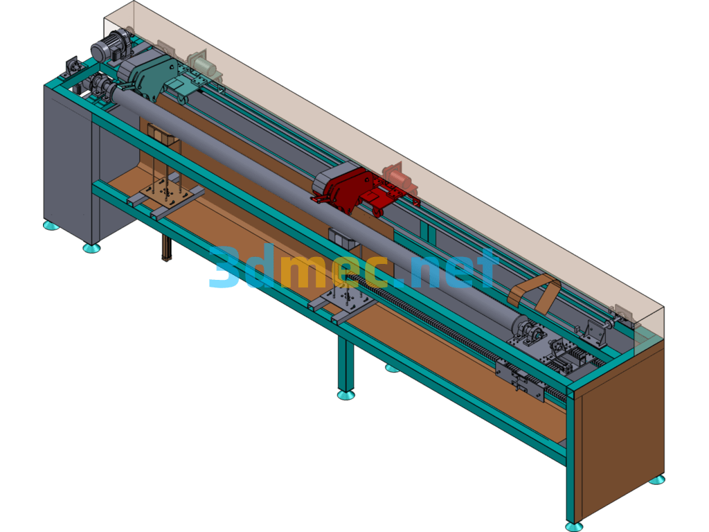 Steel Pipe Polishing Machine - 3D Model SolidWorks Free Download