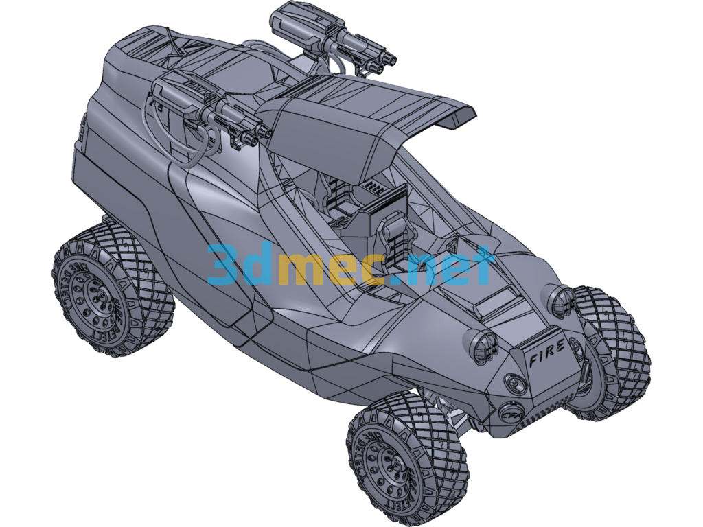 Fire Reconnaissance Vehicle - 3D Model SolidWorks Free Download