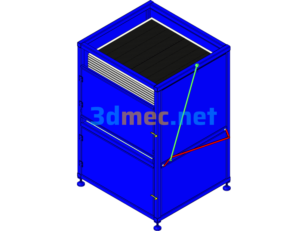 Connecting Rod Stepping Lifting Mechanism - 3D Model SolidWorks Free Download